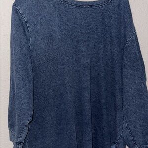 Blue Denim Long Sleeve Top